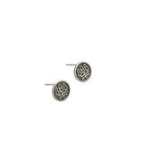 925 Sterling Silver Music Round Couple Earrings Chinese Style Men And Women