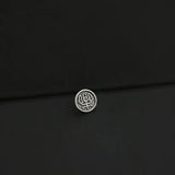925 Sterling Silver Music Round Couple Earrings Chinese Style Men And Women