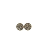 925 Silver Stud Earrings Chinese Xiangyun Totem Couple Jewelry