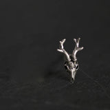 925 Silver Deer Skull Stud Earrings National Style