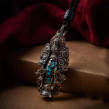 Retro Amitabha Buddha Dzi Pendant Men's Necklace