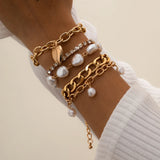 Baroque Pearl Bracelet Micro-inlaid Love Jewelry