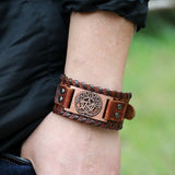 Retro Braided Cowhide Bracelet Punk Men's Leather Bracelet