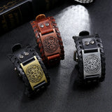 Retro Braided Cowhide Bracelet Punk Men's Leather Bracelet
