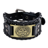 Retro Braided Cowhide Bracelet Punk Men's Leather Bracelet