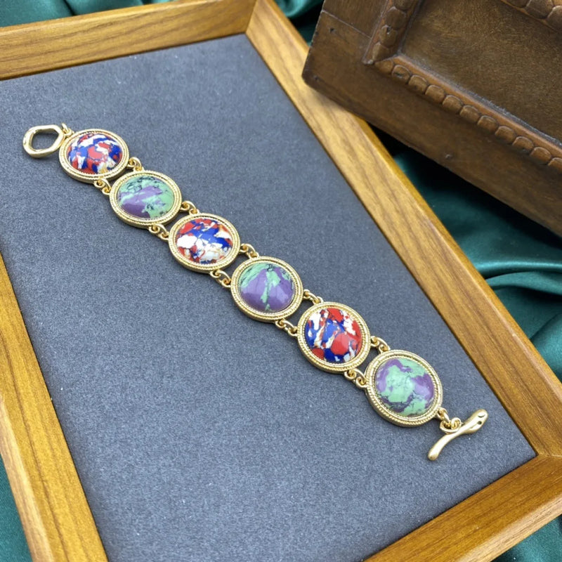 Colorful Turquoise Bracelet Retro Style
