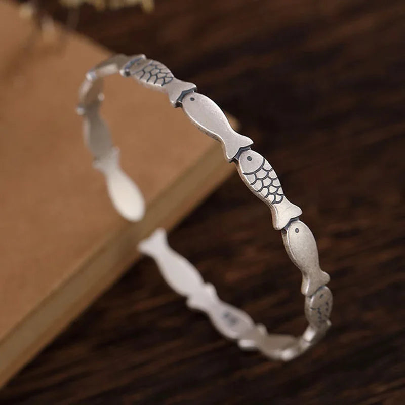 Distressed Smooth Fish Bracelet For Men And Women