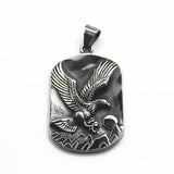 Embossed Eagle Pendant Necklace Hipster Style Sweater Chain