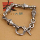 Retro Double Tower Bracelet Men's Thick Bracelet Motorcycle Style