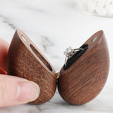 Wooden Jewelry Box Walnut Wood Earrings Ring Mini Organizer Box