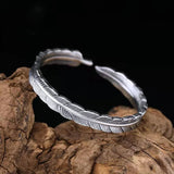 Yunnan Snowflake Silver Open Bracelet Couple Silver Bracelet Jewelry