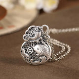 Retro Fish Pendant Necklace Lucky Bag Coin Sweater Chain