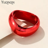 Retro Irregular Wide Bangle Resin Thick Bracelet Vintage Indian Jewelry