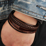 Retro Multi-layer Leather Woven Men's Bracelet