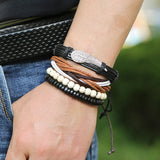 Retro Multi-layer Leather Woven Men's Bracelet