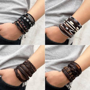 Retro Multi-layer Leather Woven Men's Bracelet