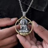 Vintage Buddha Pendant Zodiac Manjusri Guanyin Amulet