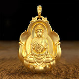 Retro Pendant Big Tathagata Zodiac Amulet Necklace Men's Jewelry