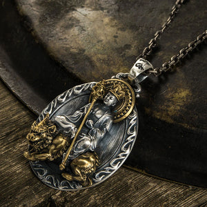 Retro Pendant Men's Buddha Necklace Jewelry
