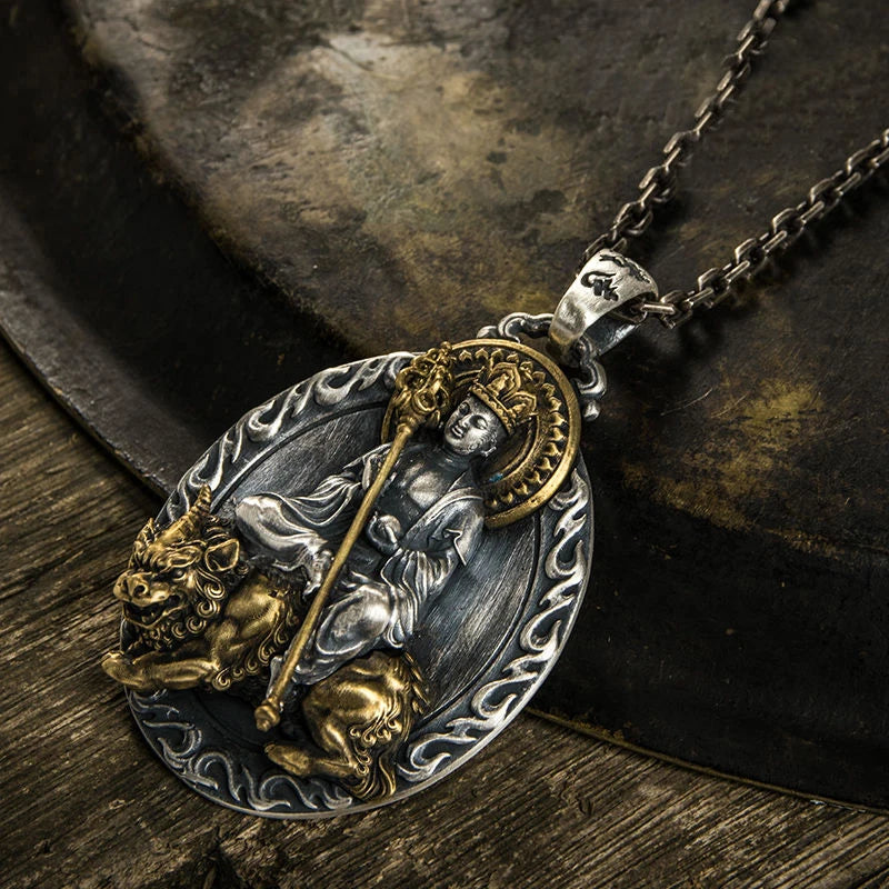 Retro Pendant Men's Buddha Necklace Jewelry