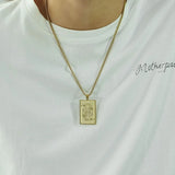 Retro King K Pendant Necklace Men's Metal Accessories