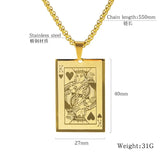 Retro King K Pendant Necklace Men's Metal Accessories