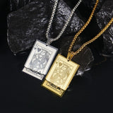 Retro King K Pendant Necklace Men's Metal Accessories