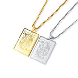 Retro King K Pendant Necklace Men's Metal Accessories