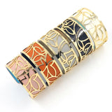 Retro PU Leather Bracelet For Women Metal Bangles Gift