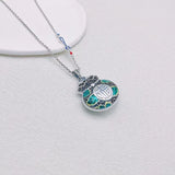 Retro Silk Double Sided Blessed Bag Enamel Pendant