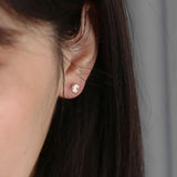 S925 Sterling Silver Three-petal Flower Earrings