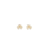S925 Sterling Silver Three-petal Flower Earrings