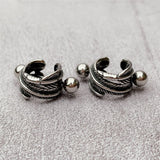 Retro Feather Titanium Steel Earrings Men's Punk Hip Hop Accessories