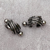 Retro Feather Titanium Steel Earrings Men's Punk Hip Hop Accessories
