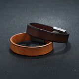 Retro Stainless Steel Leather Bracelet Men's Jewelry Leather Bracelet