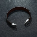 Retro Stainless Steel Leather Bracelet Men's Jewelry Leather Bracelet