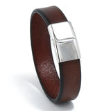 Retro Stainless Steel Leather Bracelet Men's Jewelry Leather Bracelet