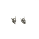 925 Silver Stud Earrings Yasha Mythical Beast Retro Style Jewelry