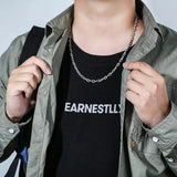 Retro Style Back Pattern Men's Necklace Silver Pendant With Chain