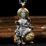 Retro Style Buddha Pendant Guanyin Bodhisattva Pendant Necklace