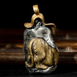 Retro Style Guanyin Pendant Men's Chinese Style Bodhisattva Silver Necklaces