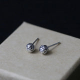 Retro Style S925 Silver Hydrangea Ear Earrings