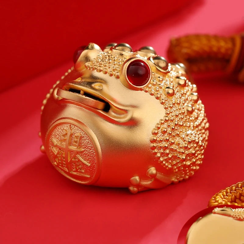 Silver Golden Toad Pendant Handle Massage Key Pendant Luck Car Small Pendant