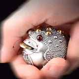 Silver Golden Toad Pendant Handle Massage Key Pendant Luck Car Small Pendant