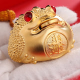 Silver Golden Toad Pendant Handle Massage Key Pendant Luck Car Small Pendant