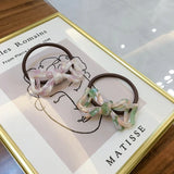 Retro Bowknot Ponytail Hair Circle High Elastic Female Head Rope