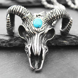 Satan Goat Head Pendant Men's Necklace