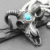 Satan Goat Head Pendant Men's Necklace