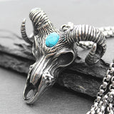 Satan Goat Head Pendant Men's Necklace