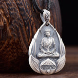 Retro Zodiac Buddha Pendant Tathagata Amitabha Necklace Men Pendant Jewelry
